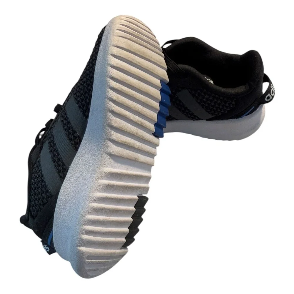 Adidas Kids Black Mesh Lace Up Athletic Running‎ Shoes Sneakers Size 7K